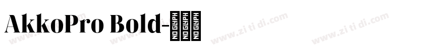 AkkoPro Bold字体转换